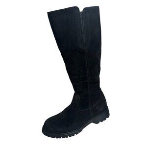 $635 La Canadienne Women's Black Helene Shearling-Lined Suede Boots Size 9 NEW